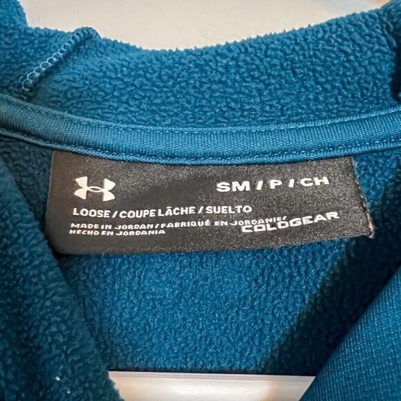 Under Armour Women's Cold Gear Big Logo Hoodie Blue Size S - Picture 2 of 5